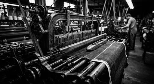 Telar industrial de mezclilla